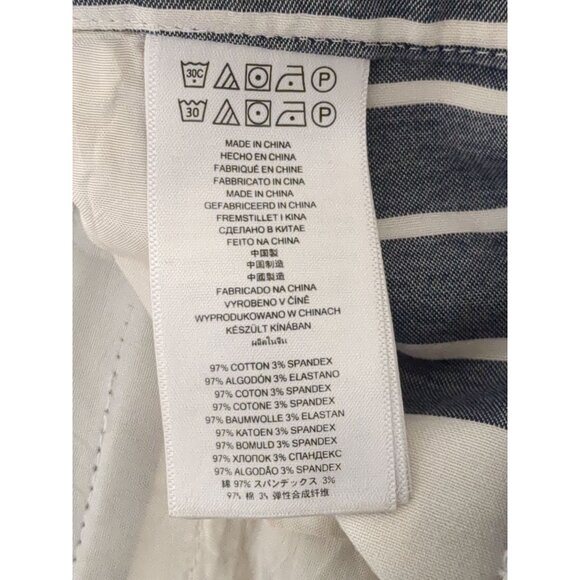 Michael Michael Kors Pants Womens 2 Blue White Stripe Tapered Leg Nautical Coast - Picture 6 of 8